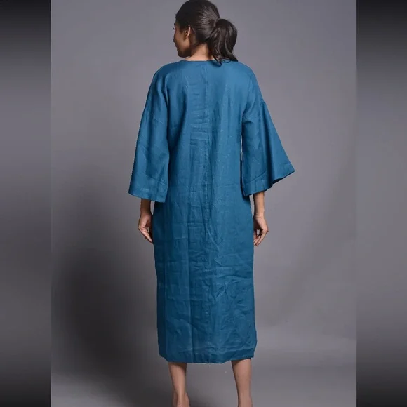 100% Linen MIDI Dress - Picture 2 of 6